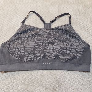 NWOT Fabletics Grey Floral Sports Bra